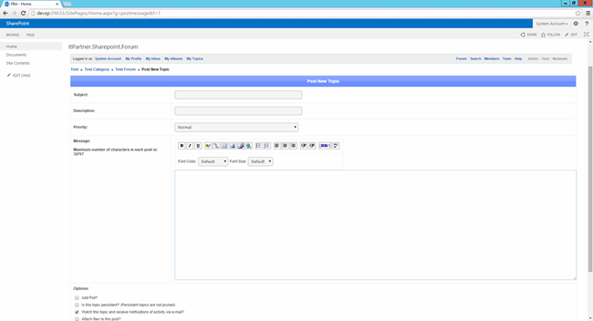 Picture of SharePoint YAF (Yet Another Forum.NET) integration module