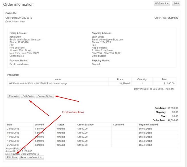 Picture of nopCommerce LayBy/layaway plugin for Westpac PayWay