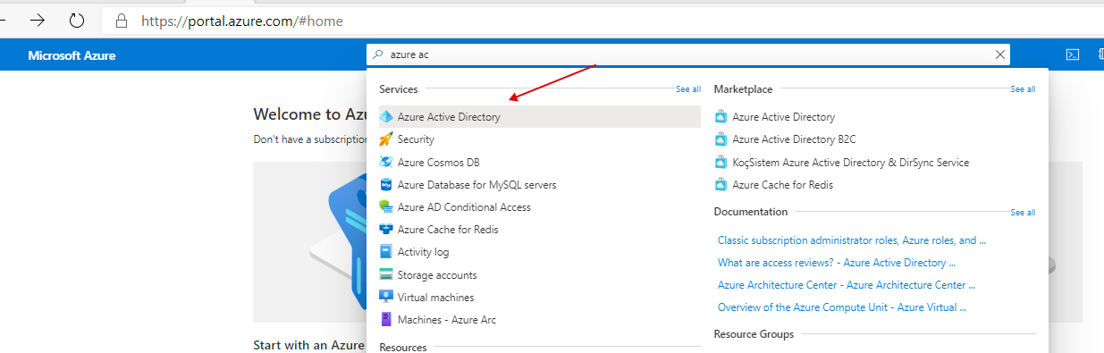 Find Azure Active Director
