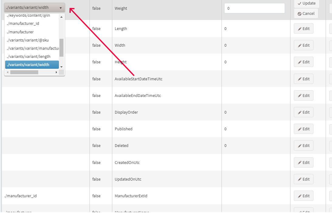 nopCommerce Sync plugin. Map Fields