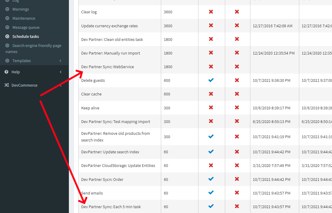 Picture of nopCommerce Sync Shedule Tasks